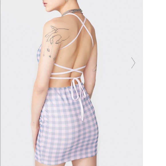 New Girl Order Tie Back Gingham Dress - Picture 2 of 4